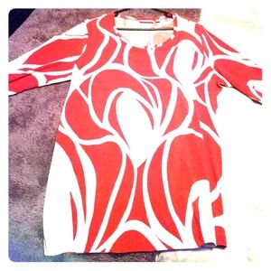 Patterned tunic with scarf/belt/hair wrap